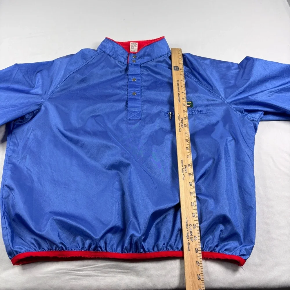 Vintage LL Bean Jacket Mens XL Blue Windbreaker Popover Snap Up Pullover USA 90s